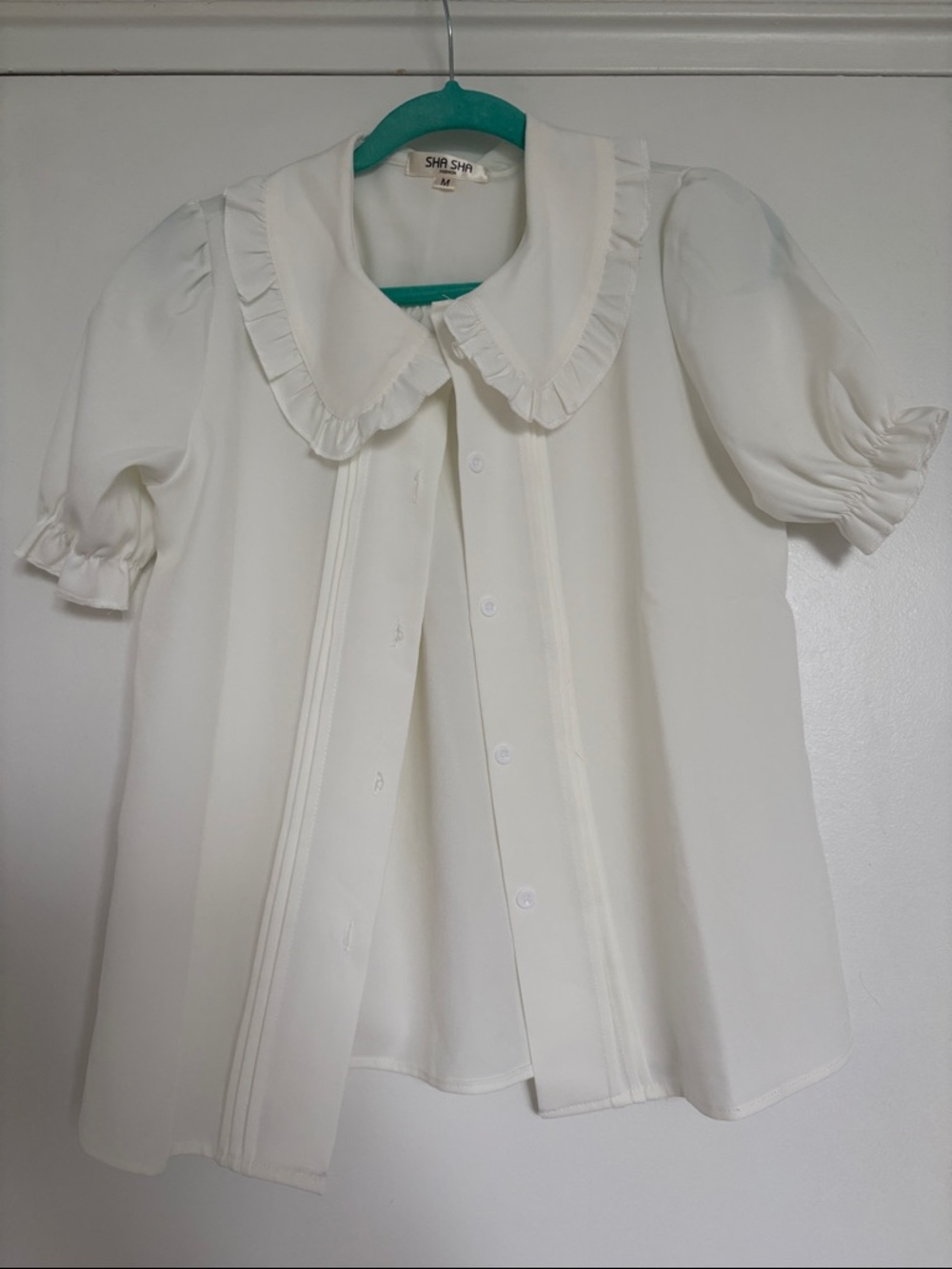 White Ruffle Girls Shirt